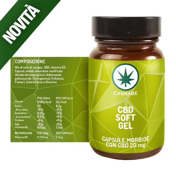 CannaBe - 60 Capsule Soft-Gel al CBD 20 mg
